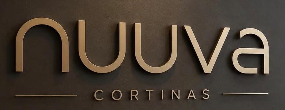 Identidade Nuuva Cortinas em acabamento bronze
